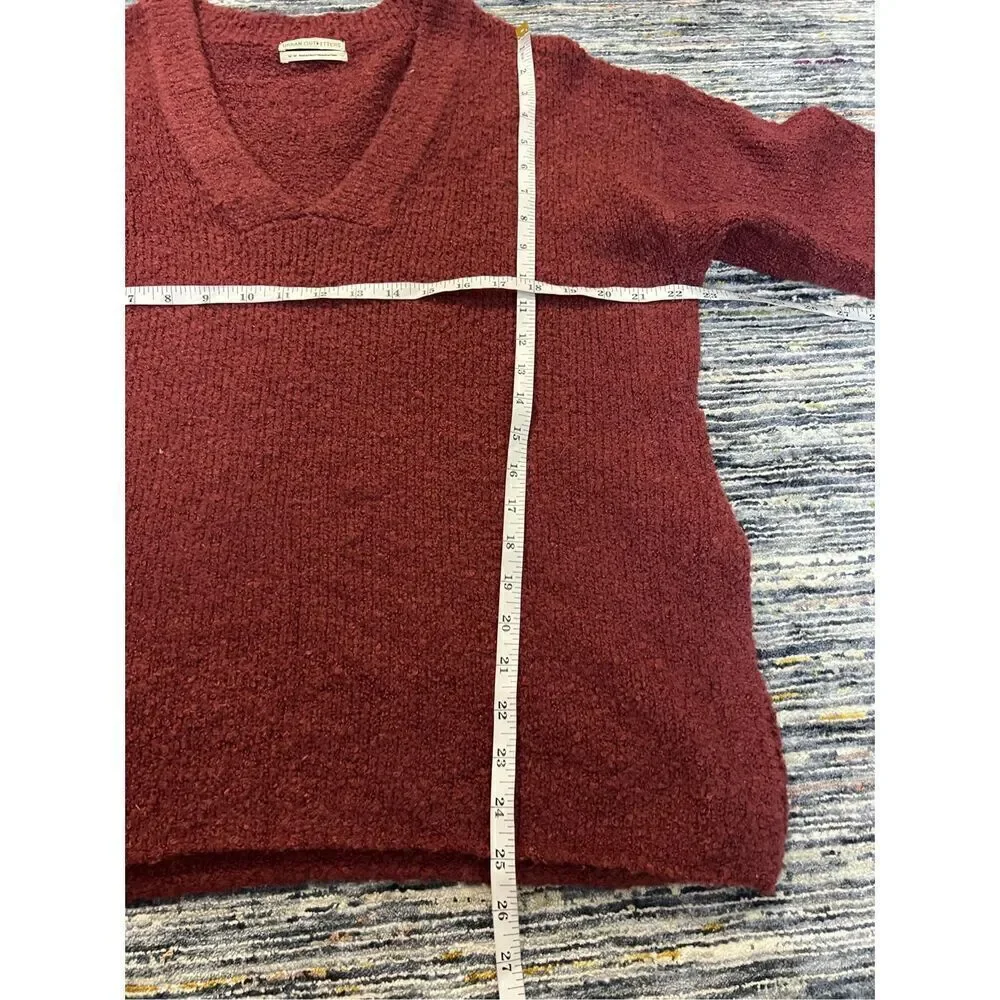 Urban Outfitters Women Sweater Oversized Pullover Knit burgundy size M